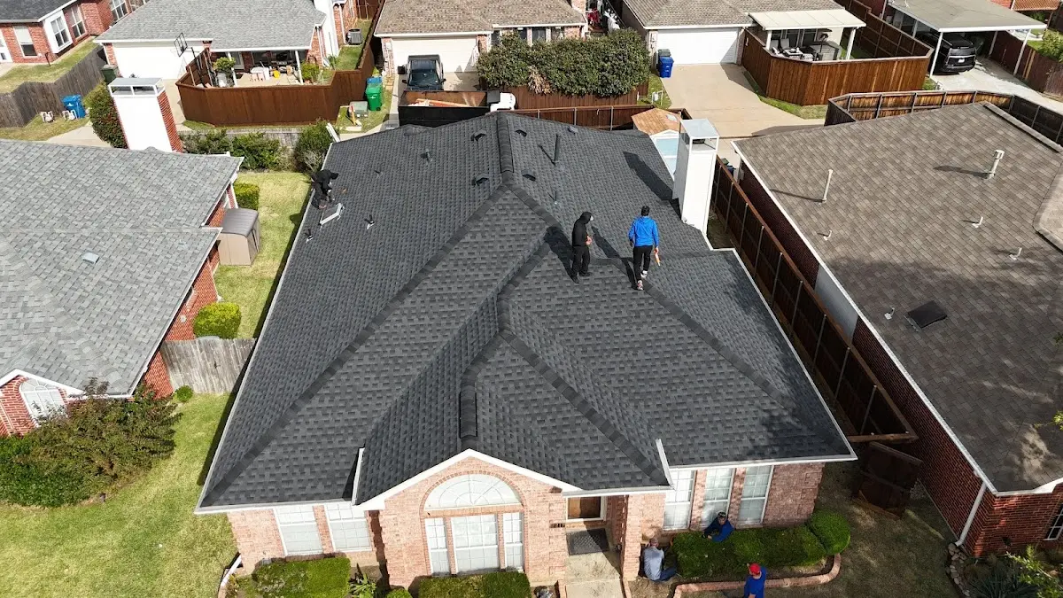 Slate & Tile Roof Repair work in progress on a Cibolo property